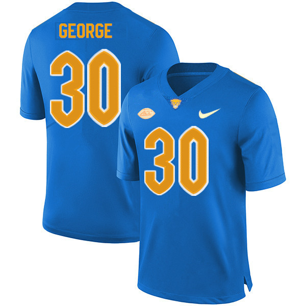 Men #30 Brandon George Pitt Panthers College Football Jerseys Sale-New Royal